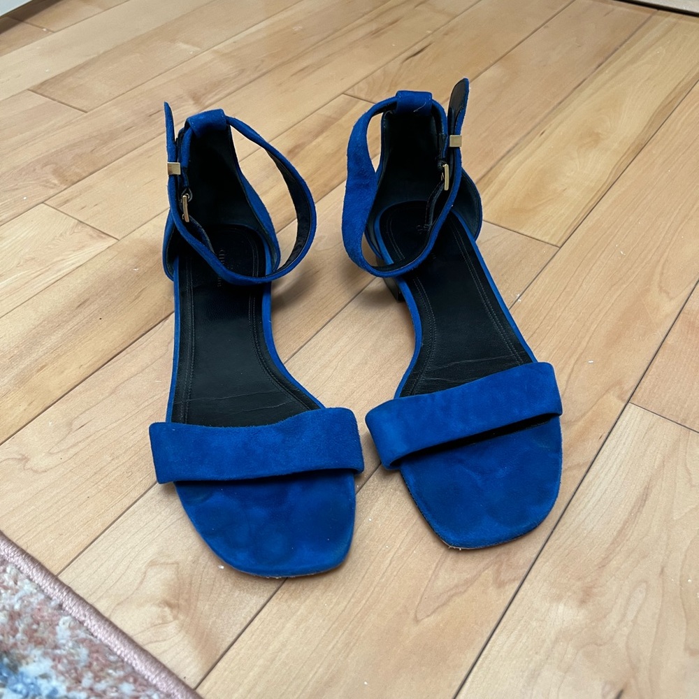 Celine Blue Ankle Strap Sandals